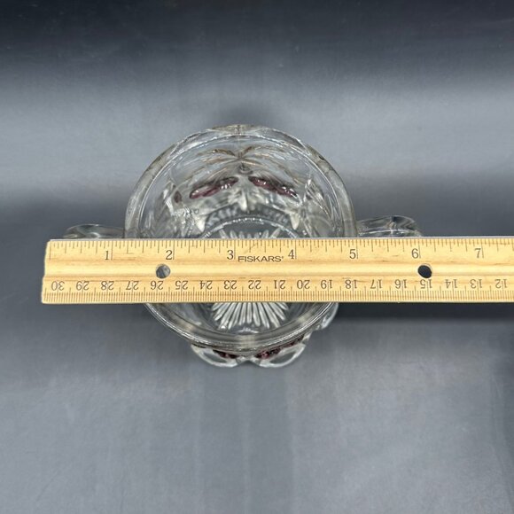 Antique Spooner Northwood EAPG Cherry and Cable Open Sugar Bowl Glass Double Han - Picture 13 of 13